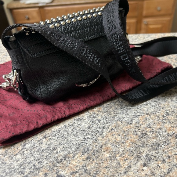 Zadig & Voltaire xs ready made bag with studs chain & webbing strap - Picture 7 of 7